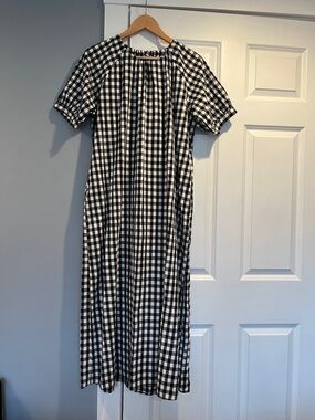 Black and White Gingham Maxi Dress